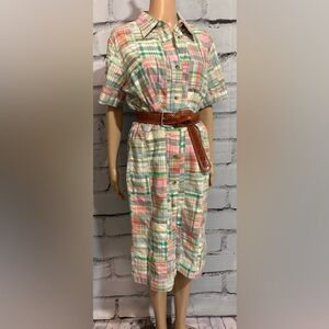 NWOT Orvis Patchwork Pastel Women’s Dress Size 14